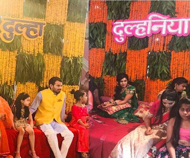 तेजप्रताप-ऐश्वर्या की मेहंदी में खली लालू की कमी, एक साथ दिखा परिवार