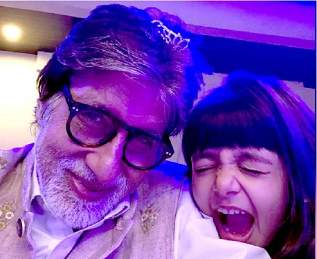 Aaradhya bachchan and Aishwarya Rai bachchan wishes Happy birthday to Amitabh  bachchan