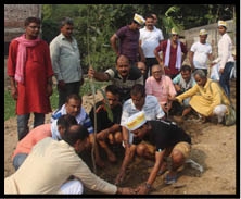 असि नदी के किनारे हरित पट्टी की शुरुआत