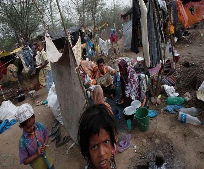 Image result for delhi slum Rohingya dainik jagran
