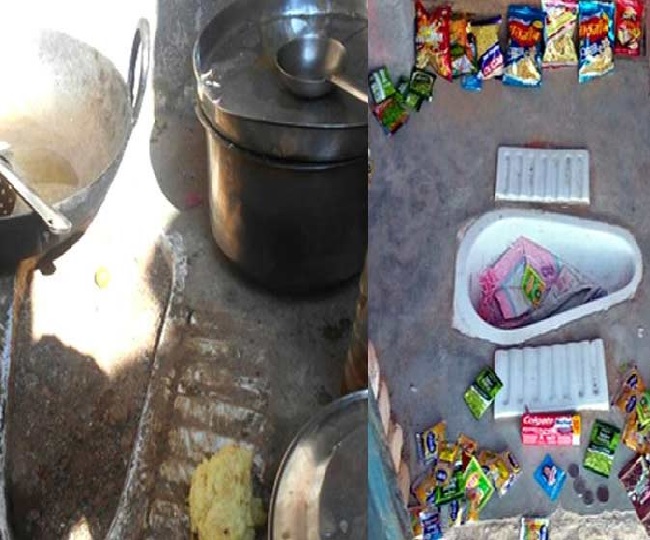 Image result for Rajkumari Yogi, a staff of the anganwadi centre said that they don't have any other space than a section of the toilet to cook the midday meal.