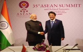 PM Modi meets Japanese counterpart Shinzo Abe in Bangkok; discusses..