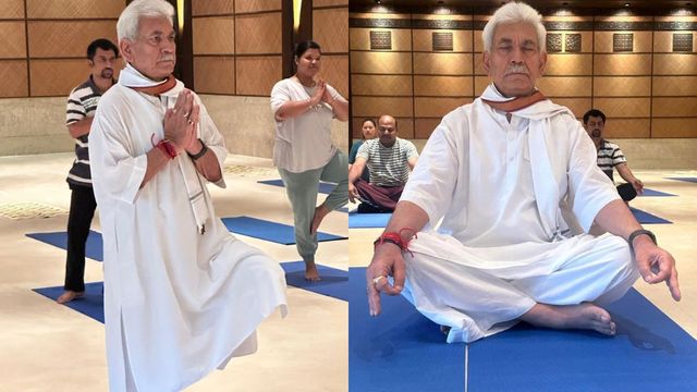 जम्मू-कश्मीर में Yoga Diwas की धूम, उपराज्यपाल मनोज सिन्हा ने किया योग; दैनिक जीवन में अपनाने की अपील की