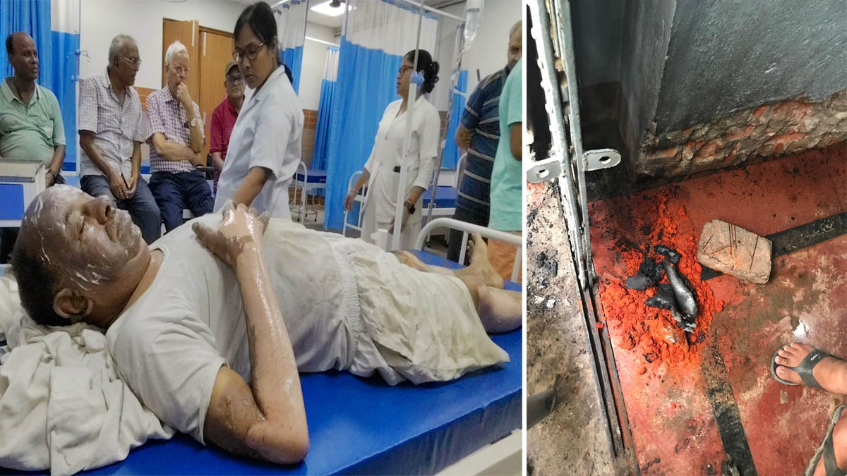 petrol bomb attack on cloth merchant in bihar chhapra