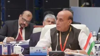 चीन में एससीओ समिट में शामिल हुए राजनाथ सिंह (फोटो सोर्स- एएनआई)