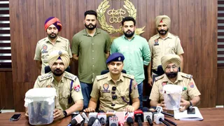 पंजाब पुलिस ने प्रेस कॉन्फ्रेंस कर दी जानकारी। फोटो जागऱण
