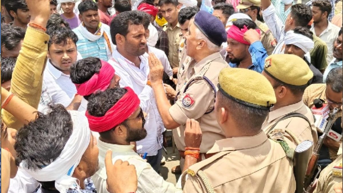 etawah news 19 arrested so far in uproar over katha vachak case police force deployed