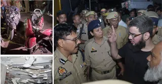मेस्टन रोड स्थित मिश्री बाजार मोड़ के पास गाड़ी में धमाका होने की घटना के बाद दुकानदार से जानकारी लेते पुलिस आयुक्त रघुवीर लाल ( बाएं )। जागरण