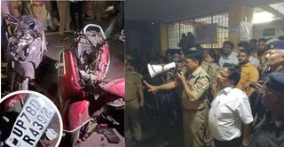 कानपुर में मिश्री बाजार में विस्फोट के बाद लोगों से शांति की अपील करते कमिश्नर रघुवीर। जागरण