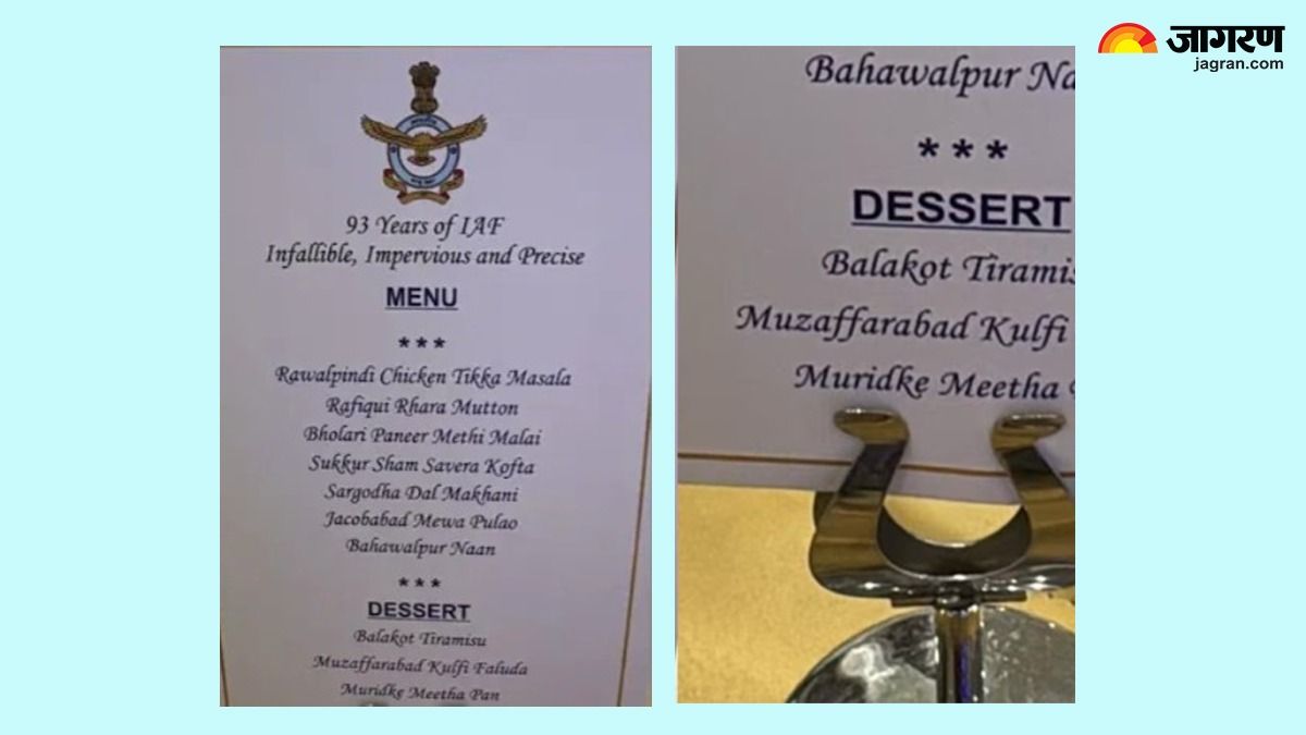 iaf day viral dinner menu names dishes after terrorist hideouts