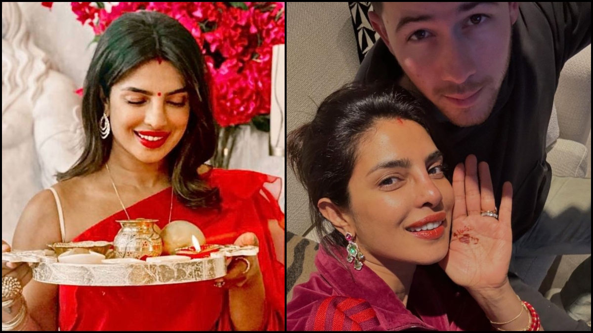 priyanka chopra flaunts her husband nick real name in her mehendi on karva chauth 2025