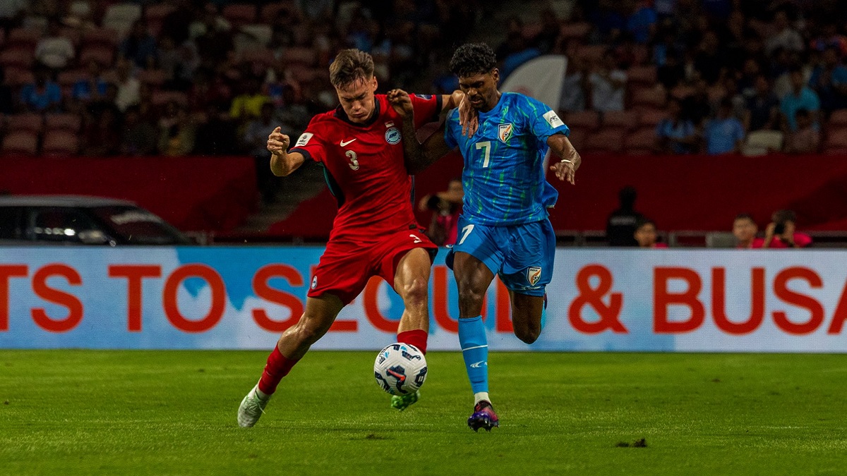 india and singapore plays draw as india hope alive for asian cup football qualification