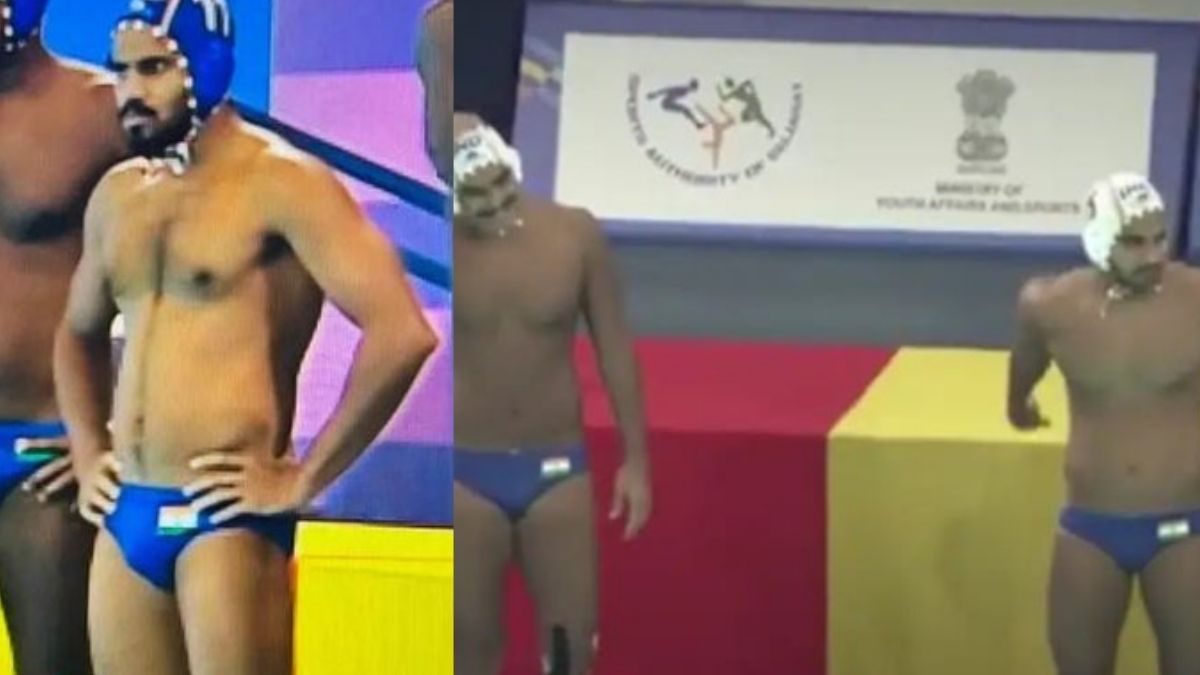 indian water polo team sparks outrage for displaying tricolour on trunks