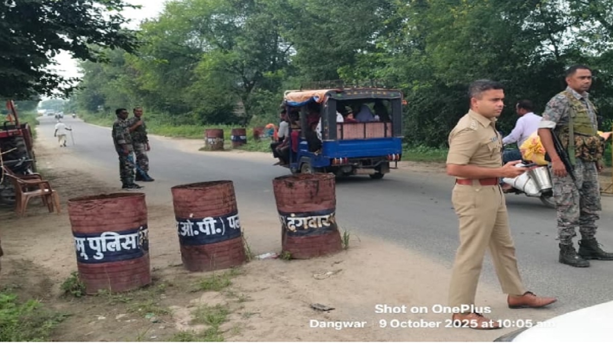 bihar elections security tightened with 3 check posts in hussainabad