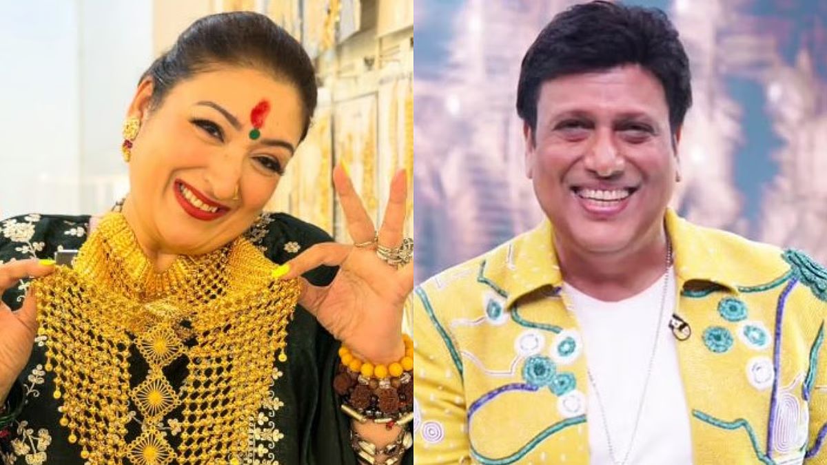 karwa chauth 2025 govinda gifts wife sunita huge gold necklace flaunts youtuber