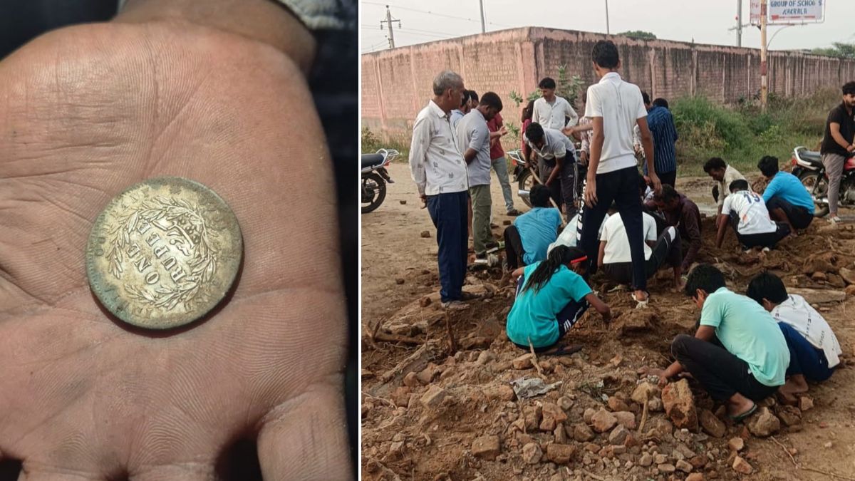 1840 silver coins found in old mansion ruins looted by crowd