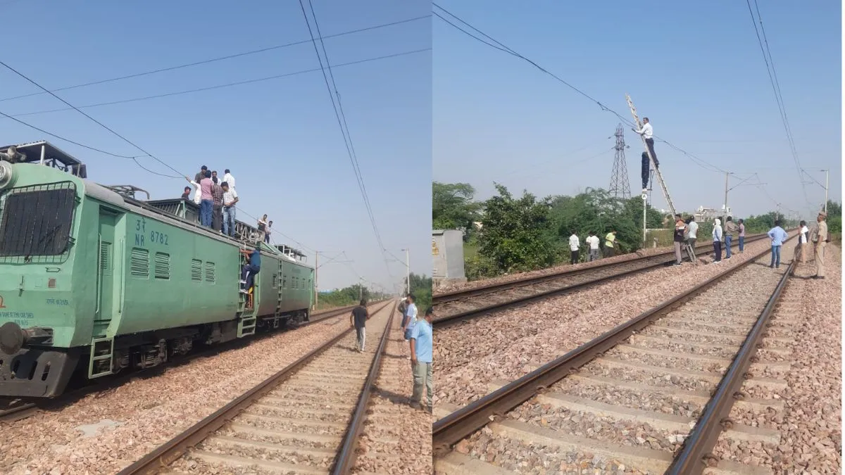 सोनीपत रेलवे स्टेशन के पास टूटी ओएचई लाइन, दिल्ली-अंबाला रेल मार्ग पर ट्रेनों की आवाजाही बाधित