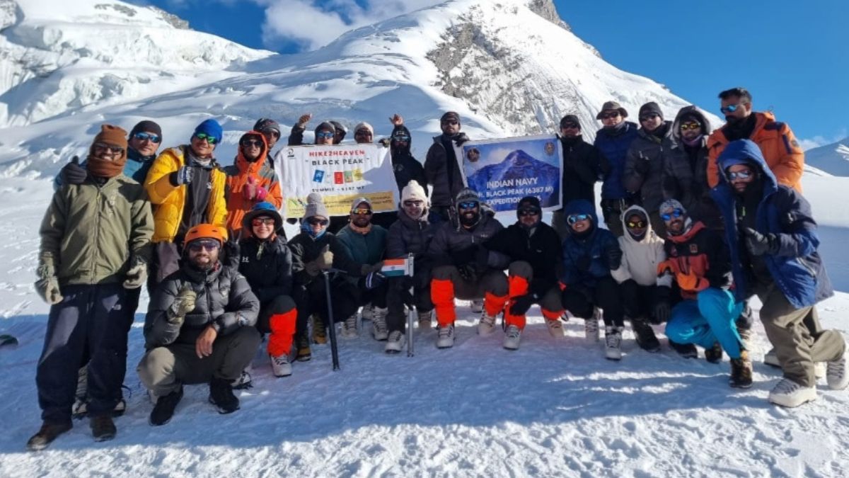 indian navy hike 2 heaven successfully summit black peak