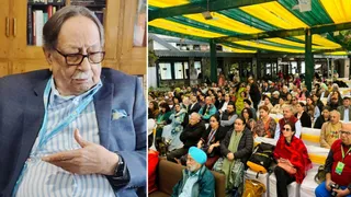 खुशवंत सिंह लिटफेस्ट में पहुंचे पूर्व रा प्रमुख एएस दुलत व र्काक्रम में मौजूद लोग। जागरण