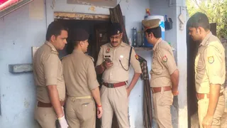 घटना की जांच को मौके पर पहुंची बागपत पुलिस।