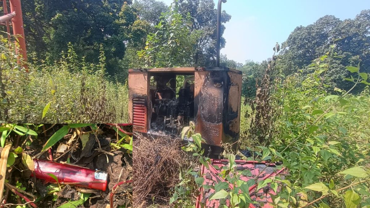 naxal attack airtel tower blown up in saranda during retaliation week