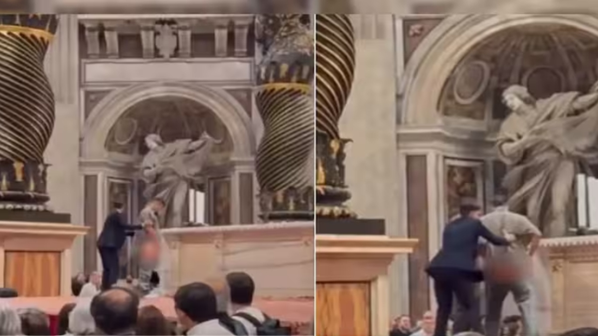 man performed shameful act st peter basilica vatican city urinating pope francis shocked