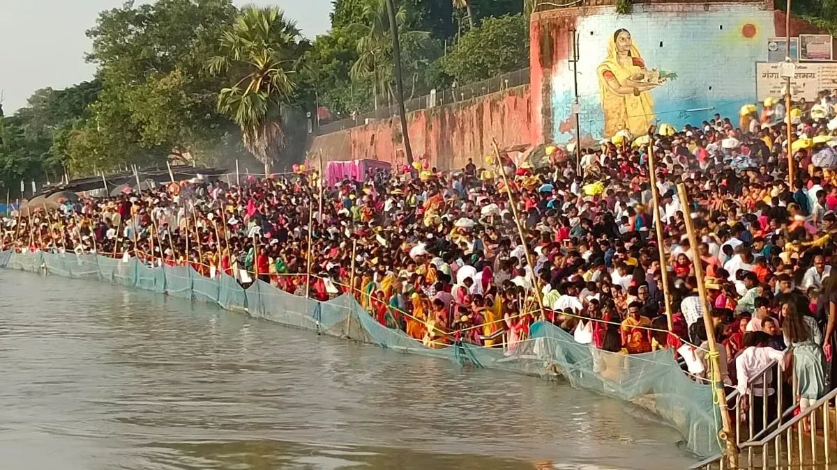 chhath ghat construction begins in gorakhpur mukti dham soon