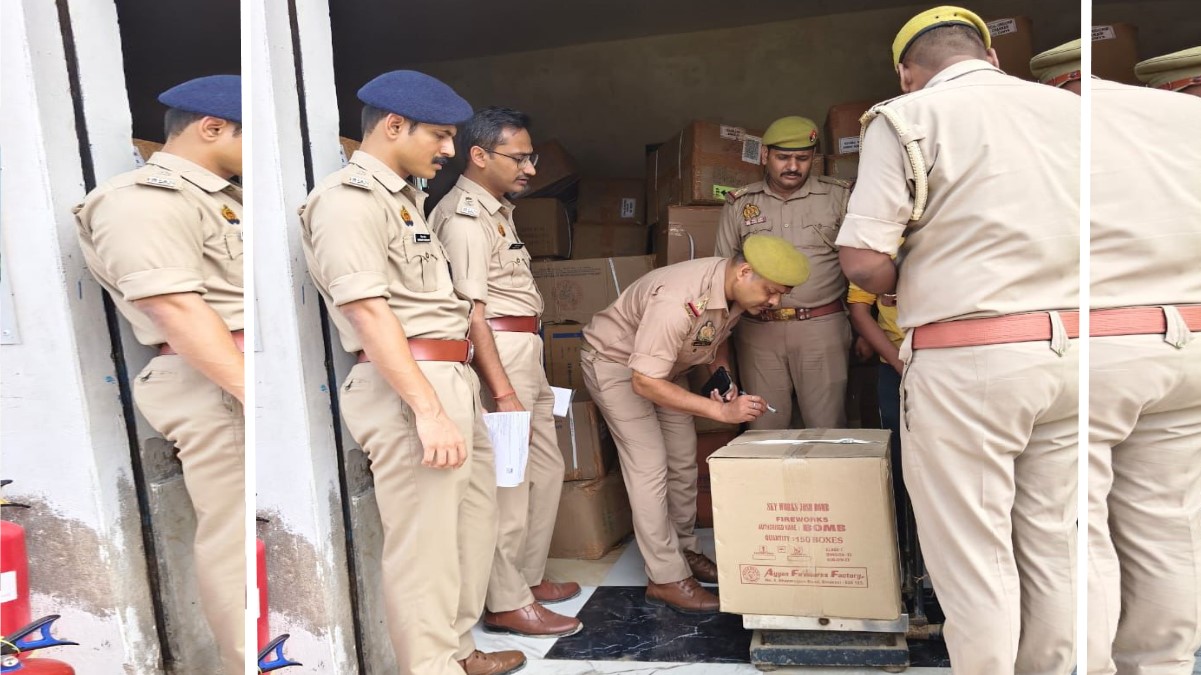 varanasi crackdown 9000 kilos of fireworks seized in raid
