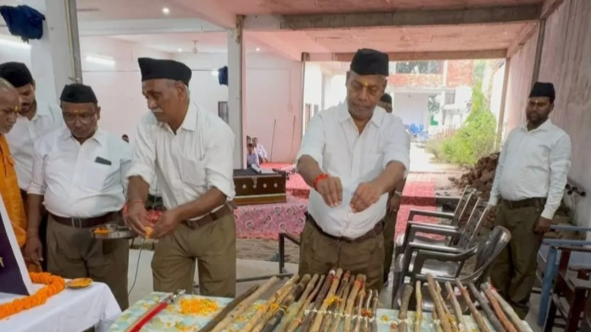 rss centenary celebrations path sanchalan delivers message to society in mirzapur