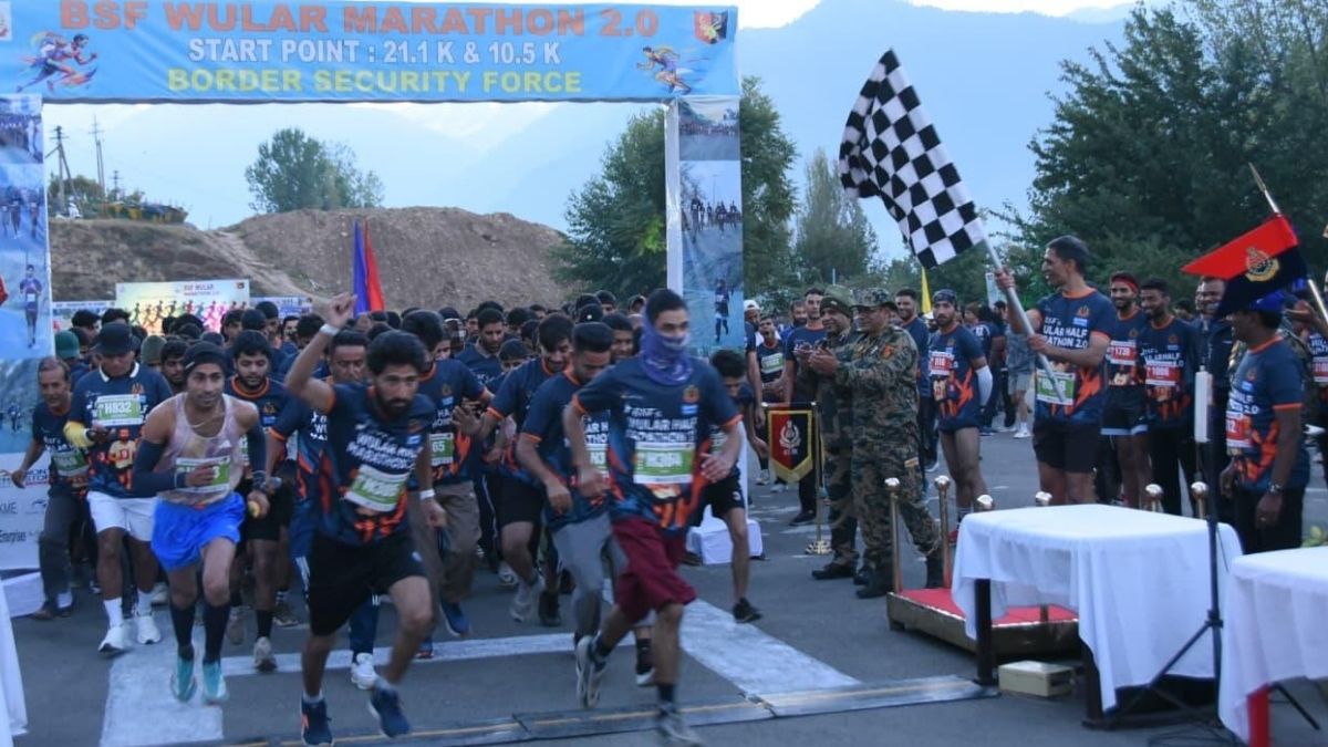 three thousand runners ran for conservation of wular bsf campaign raise awareness about tourism valley
