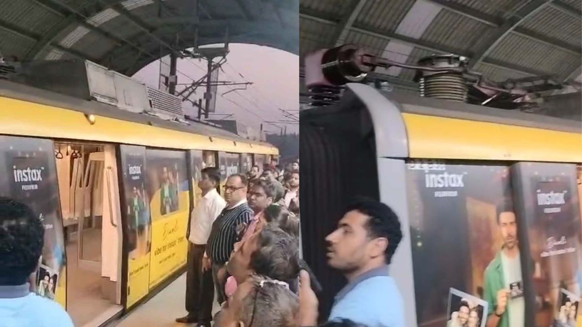 delhi metro technical glitch halts train at qutub minar station