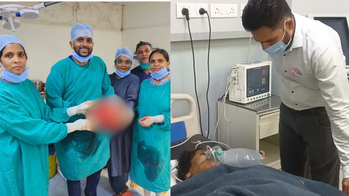 12 kg tumor removed from womans breast doctors succeed after 3hour surgery