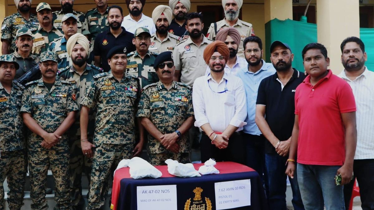 punjab conspiracy foiled bsf seizes arms cache near pakistan border