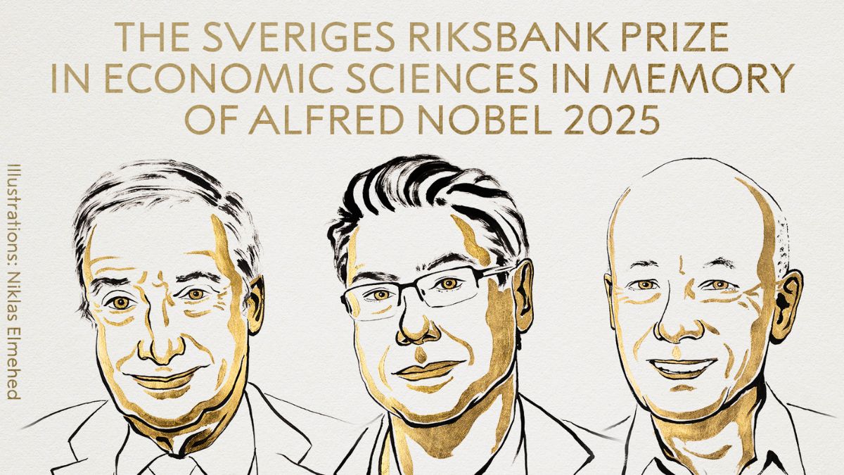 nobel prize 2025 in economics awarded for innovation research to american and british economist