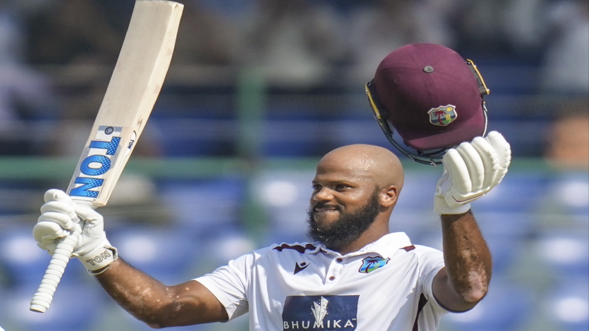 ind vs wi 2nd test john campbell created history with maiden test hundred ends drought of 23 years as west indies opener