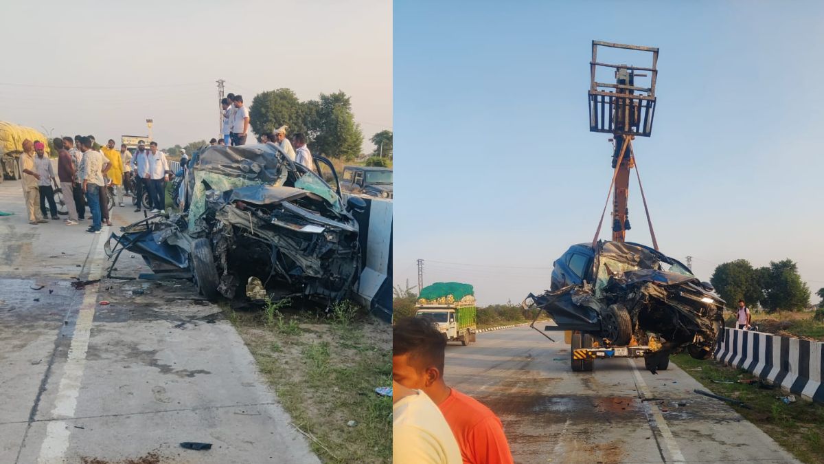 tragic accident three family members killed in narnaul truck collision