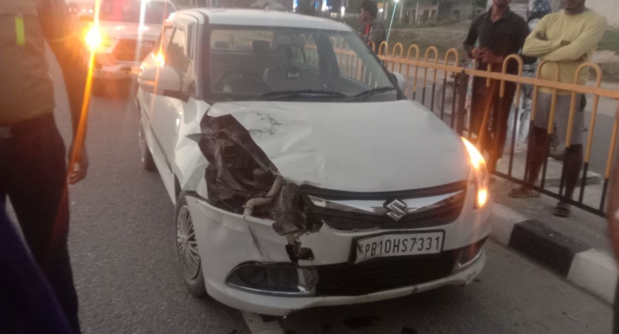 road accident due to stray animals on rupnagarbalachaur highway