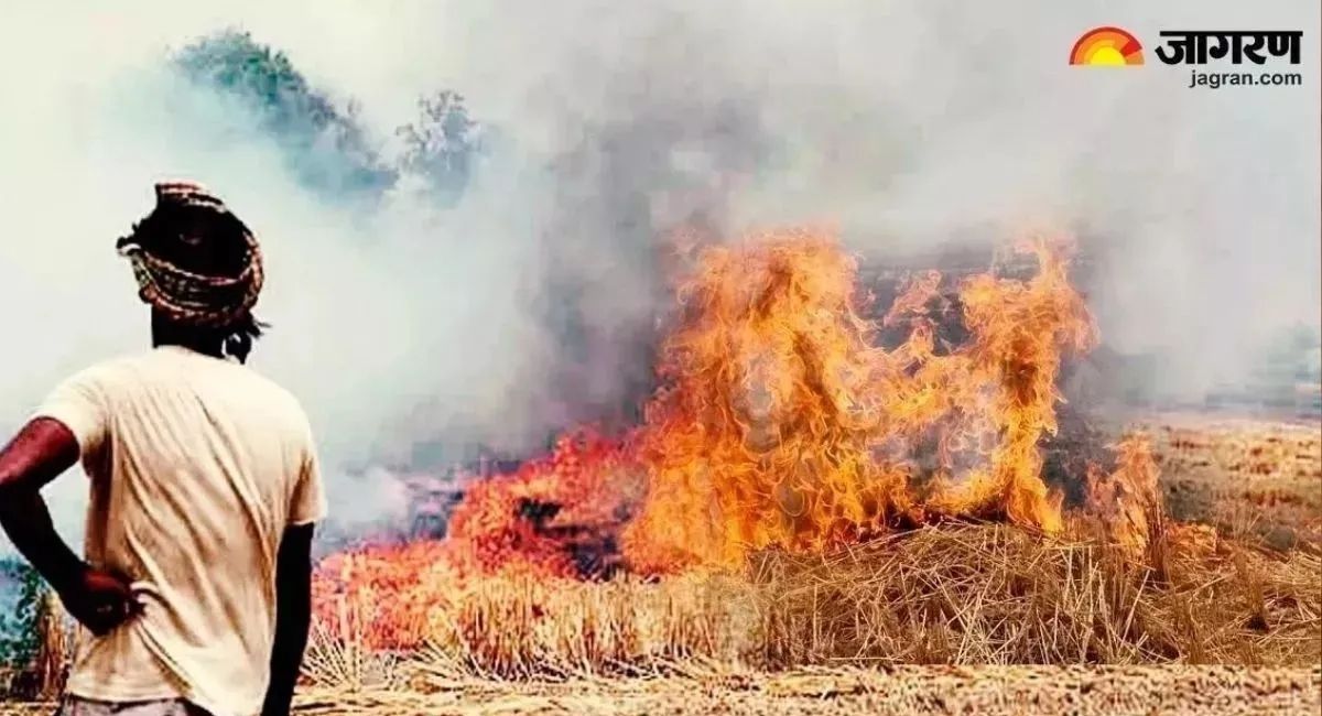 stubble burning hotspots will be identified in up district with fines of up to 15000