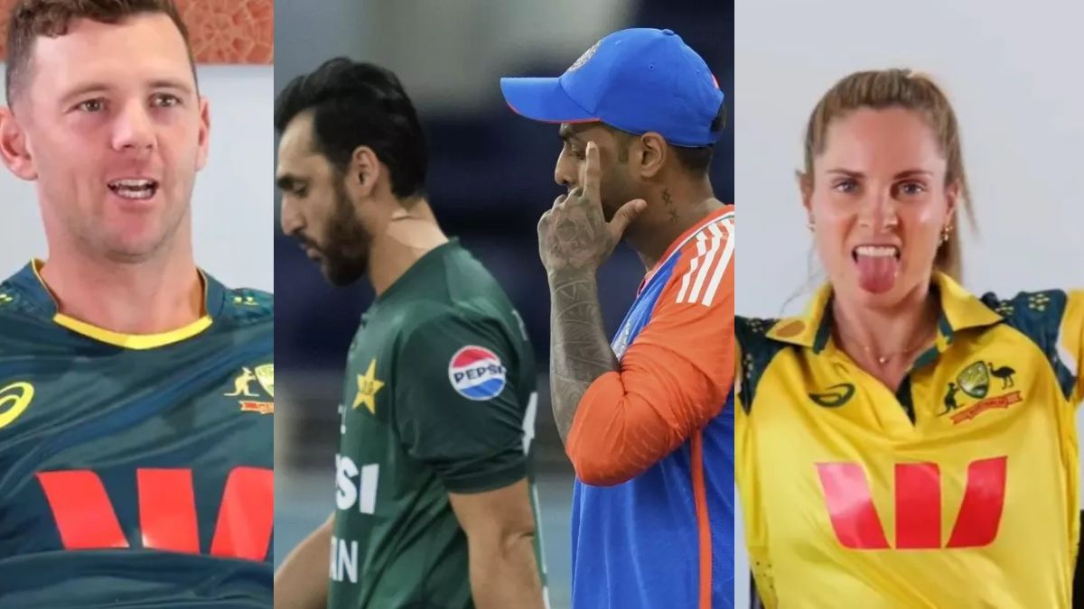 ind vs aus josh hazelwood mitchell marsh poke fun india handshake ind vs pak asia cup 2025