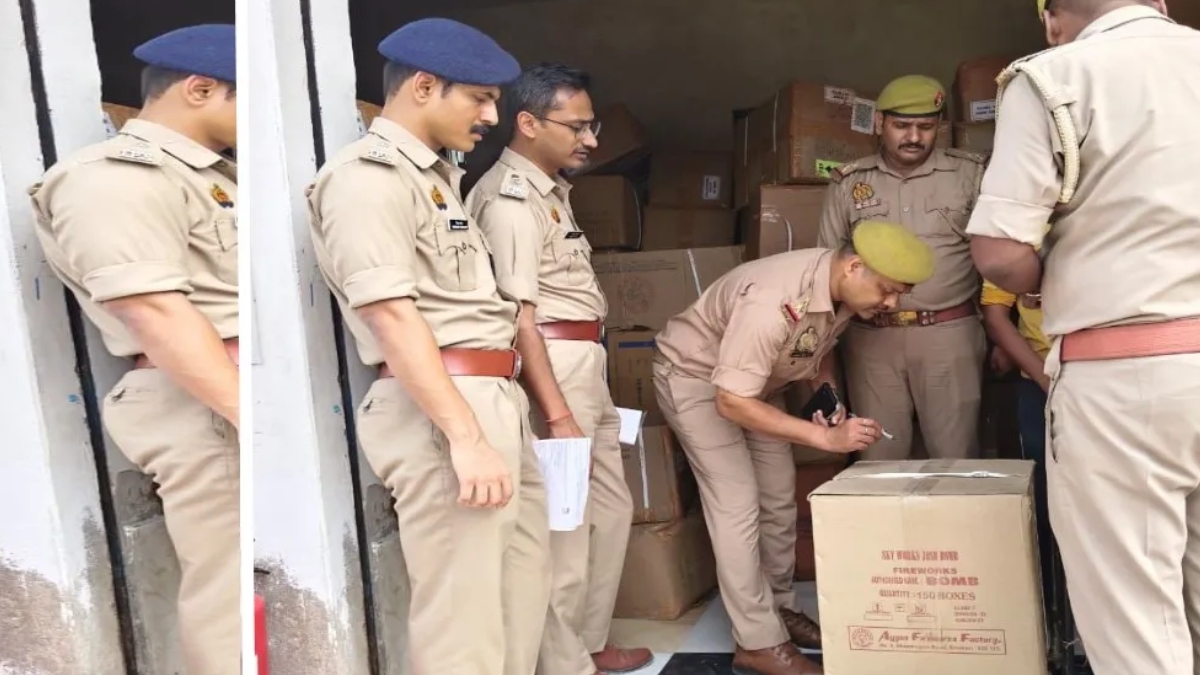 gurugram fire department crackdown on illegal firecrackers for diwali