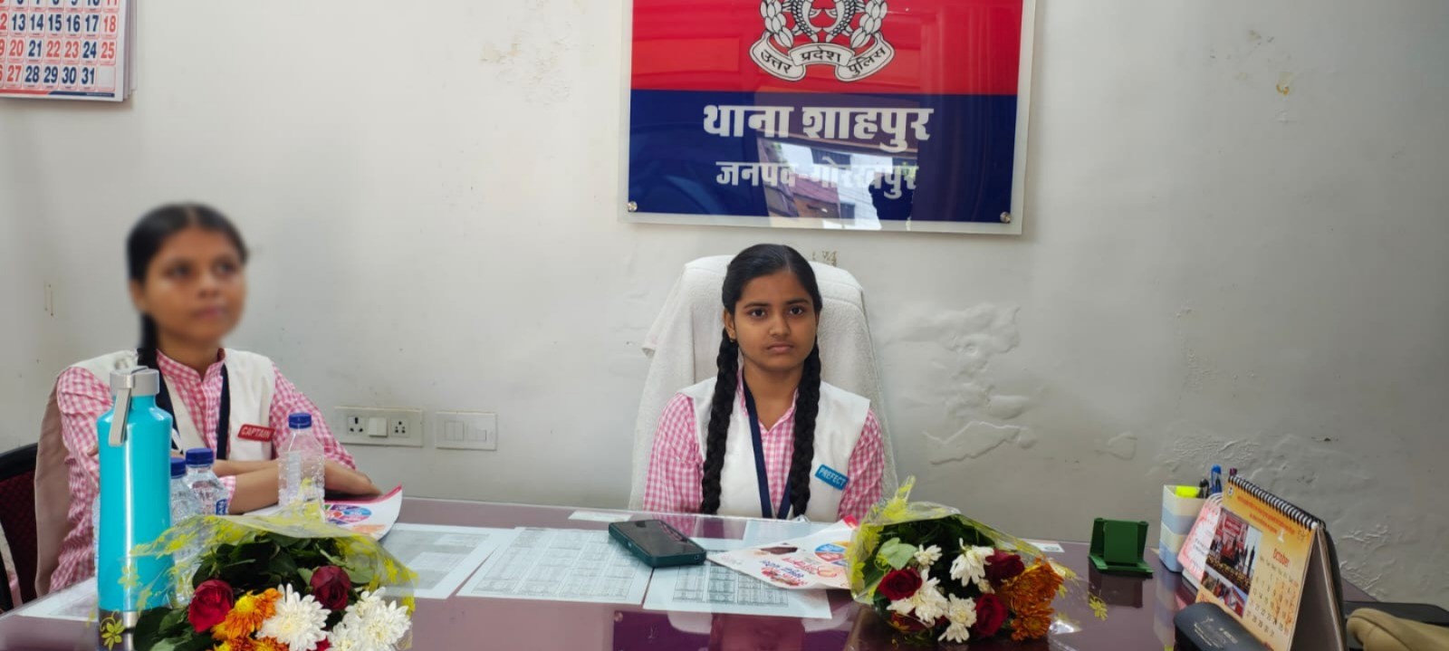 class 12 student anushka became a police officer for a day