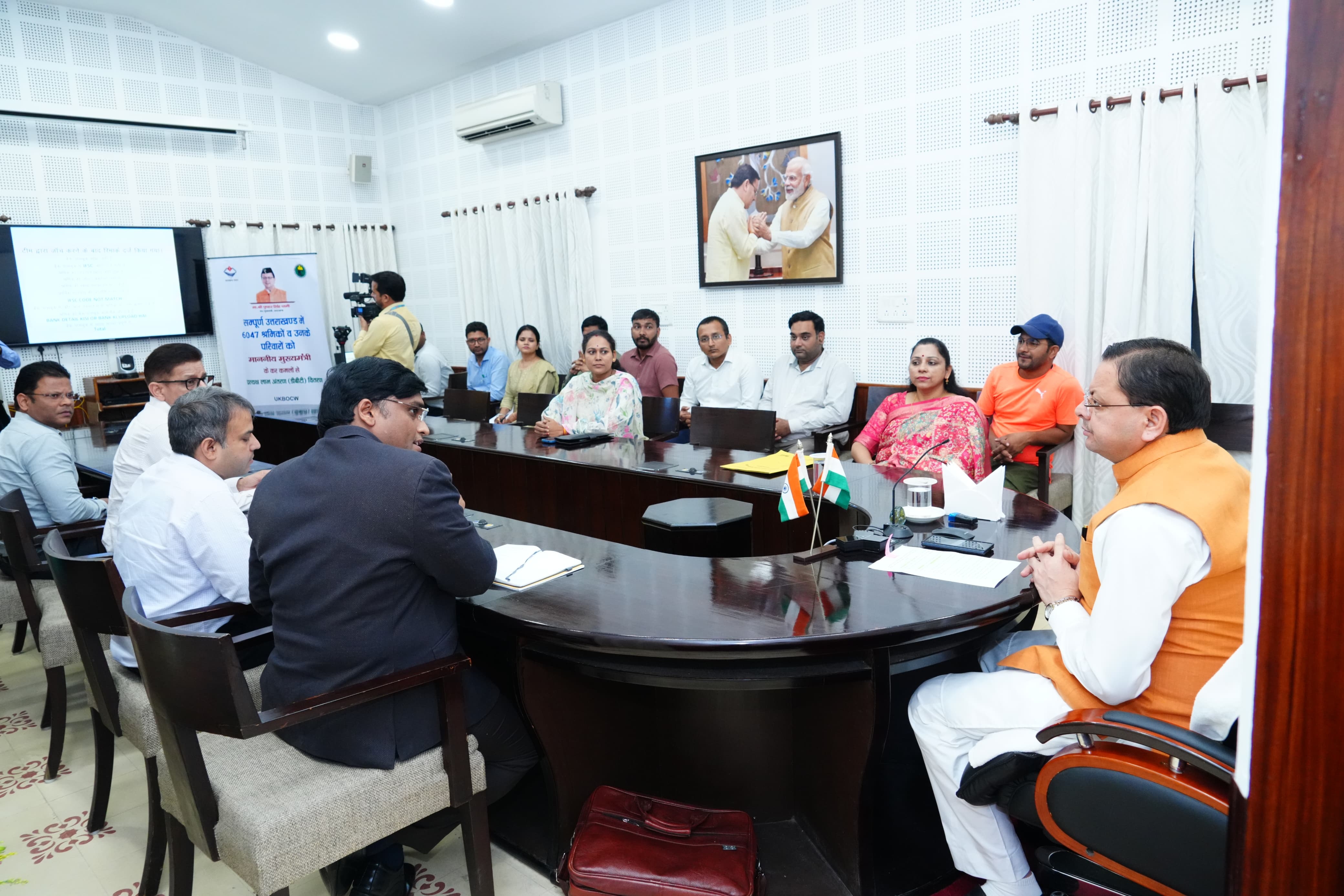 chief minister dhami gave rs 11 crore for welfare of laborers