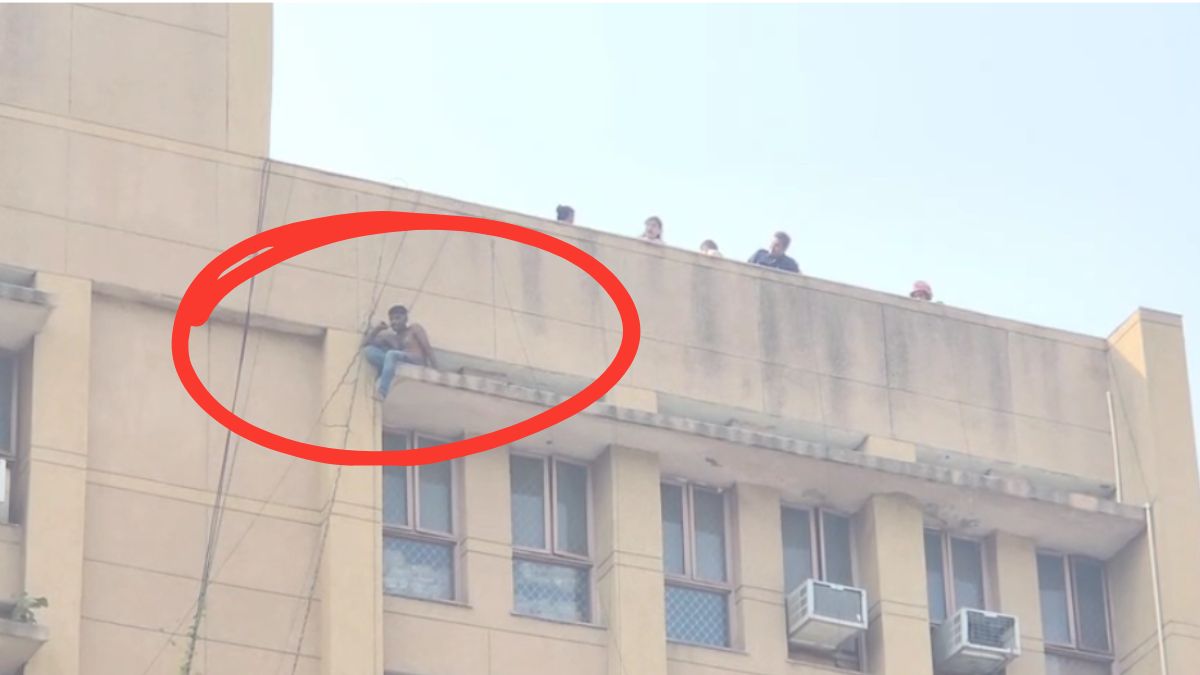 man threatens suicide from sanjay gandhi hospital in delhi