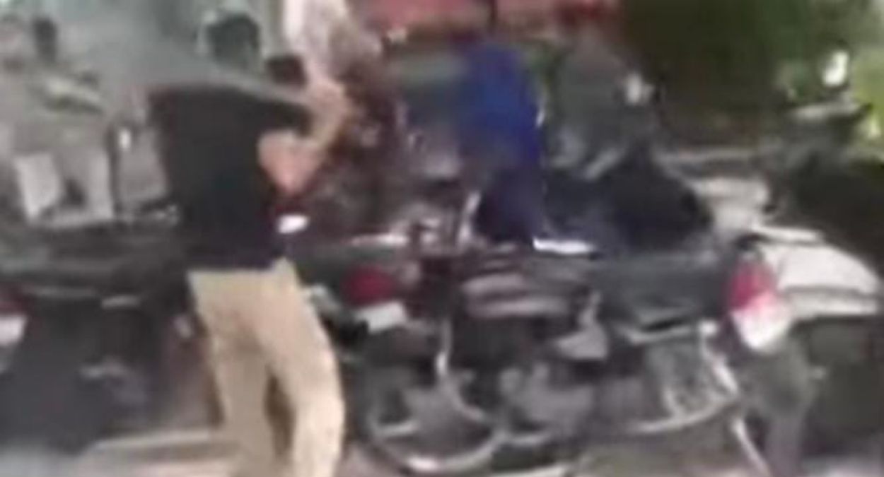 patiala video of youth brandishing sword outside college goes viral