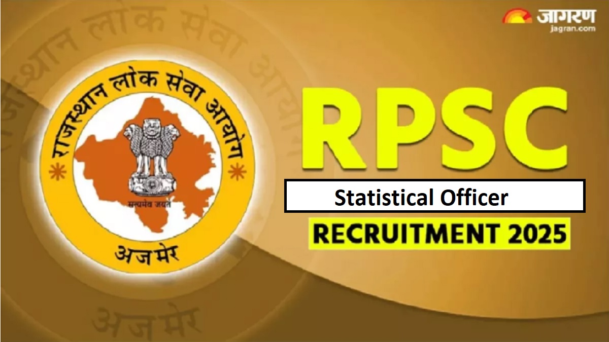 rpsc statistical officer vacancy 2025 notification released for the posts of statistical officer in rajasthan applications will start from october 28