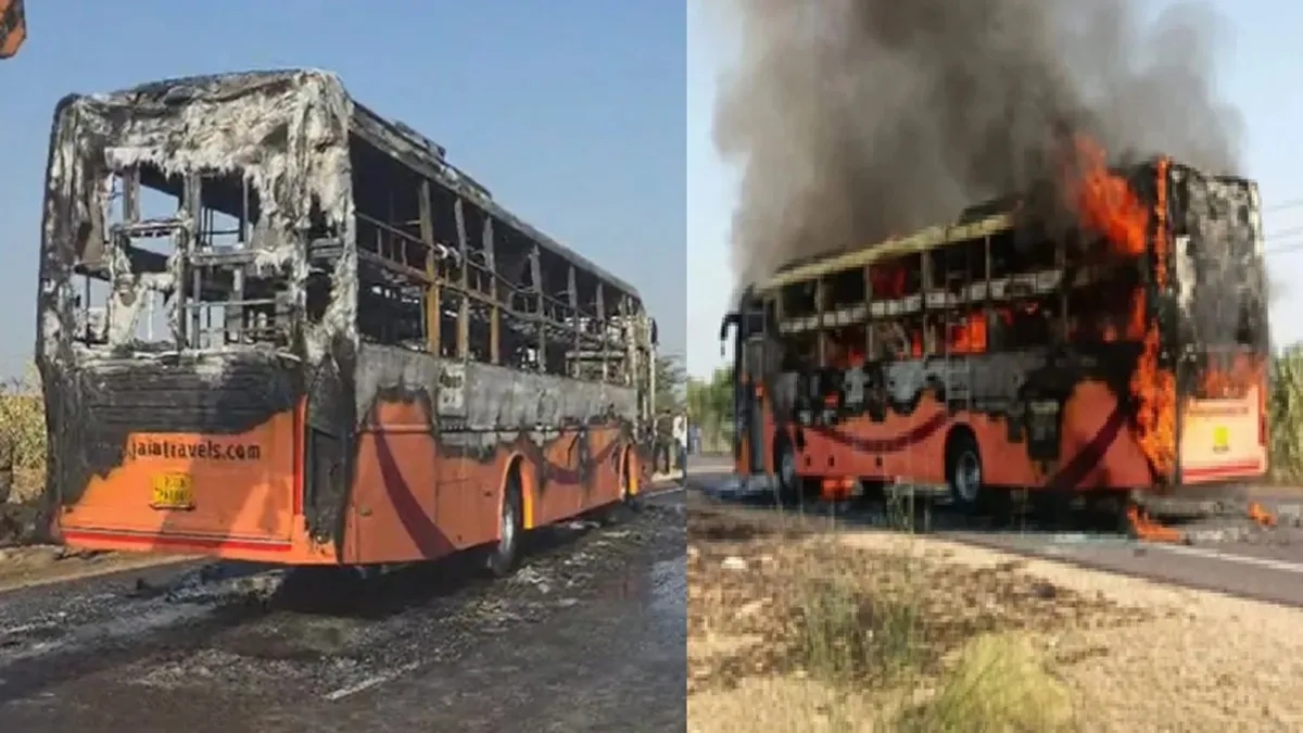 jaisalmer bus fire nonac bus illegally modified to ac 20 dead