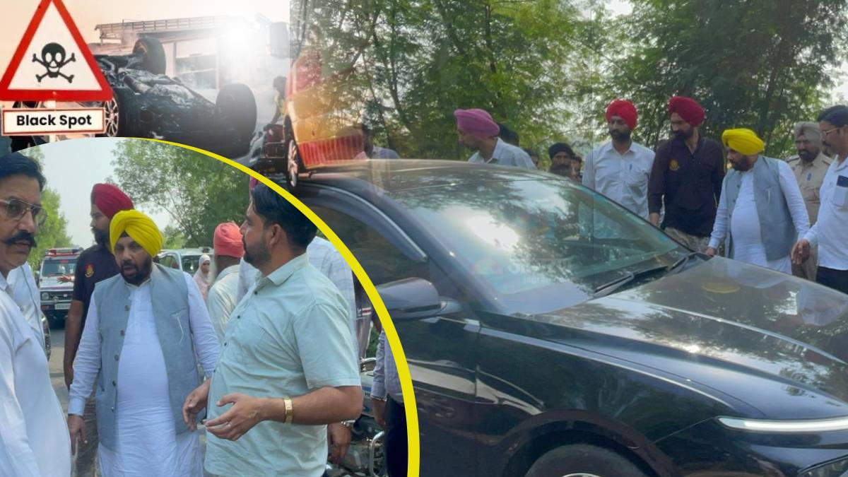 punjab minister harbhajan singh car accident four injured
