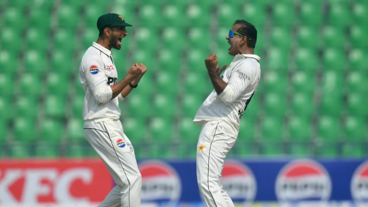 sa vs pak 1st test pakistan beat south africa by 93 runs lahore test noman ali sajid khan shaheen afridi