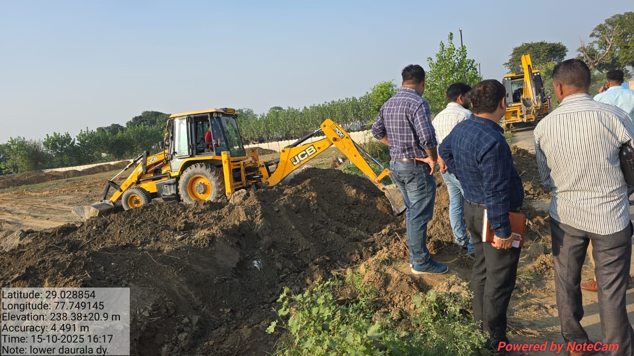 irrigation department demolishes encroachments during canal closure in meerut