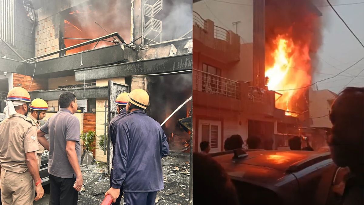 ghaziabad fire house engulfed in flames in pratap vihar